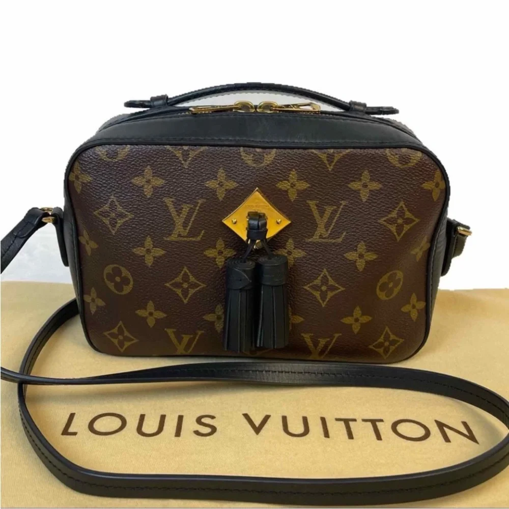 Authentic Louis Vuitton Saintonge Noir Monogram Crossbody Bag